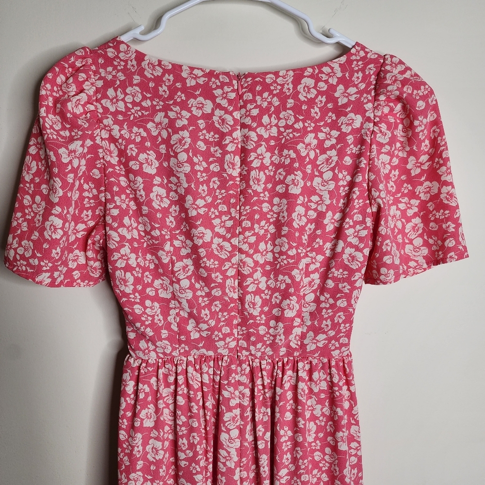 Wayf Pink Floral Cut Out Maxi Dress Small Spring Vibes Coquette Garden Party - Picture 13 of 15